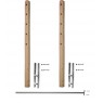 Lieferumfang : 2 Lärchenpfosten 175 cm , 1 V2A-Turnstange 150 cm, 2 H-Pfostenträger, Verschraubungsset