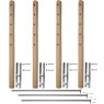 Lieferumfang : 4 Lärchenpfosten, 3 V2A-Turnstangen, 4 H-Pfostenträger, Verschraubungsset