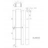 H-Pfostenträger 91x60x600 mm verzinkt mit Verschraubungsset