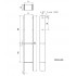 H-Pfostenträger 91x60x600 mm V2A-Edelstahl mit Verschraubungsset